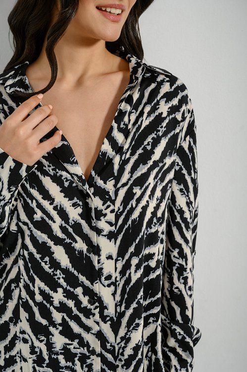 pinkwoman Πουκάμισο με zebra print και απαλή υφή (MULTI) - 7