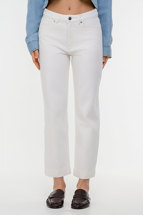 Straight leg ντένιμ (WHITE) φωτογραφία