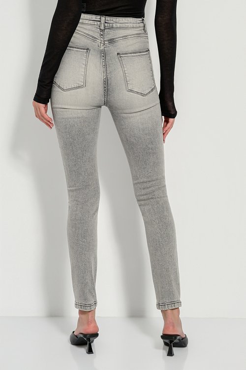 pinkwoman Skinny ντένιμ (GREY) - 4