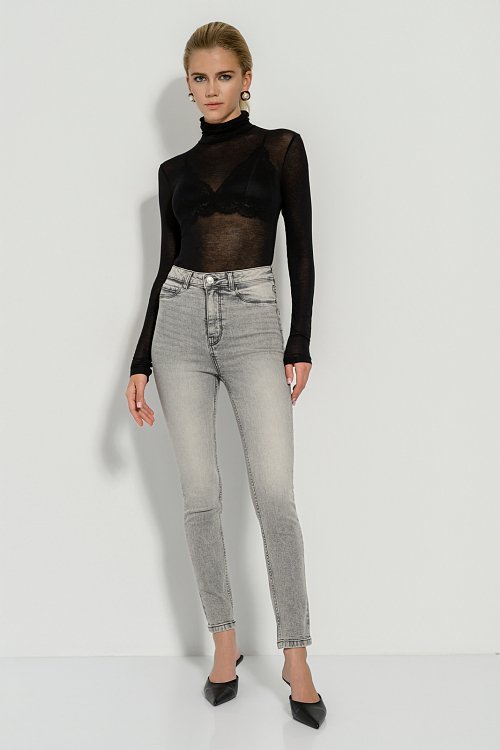 pinkwoman Skinny ντένιμ (GREY) - 5
