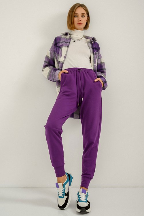 Ρούχα>Παντελόνια>Φόρμες Jogger παντελόνι φόρμας με λάστιχο (MAUVE217)