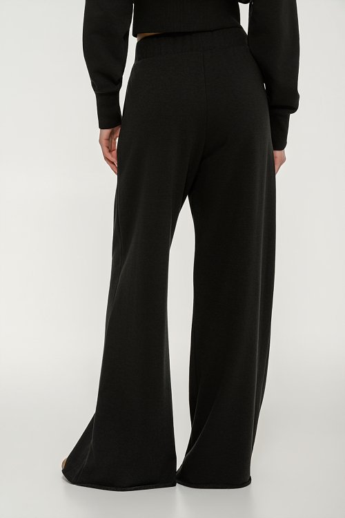 Φούτερ wide leg παντελόνι φόρμας (BLACK) φωτογραφία