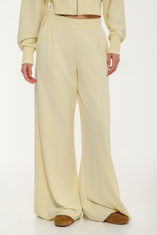 Φούτερ wide leg παντελόνι φόρμας (L.YELLOW) φωτογραφία