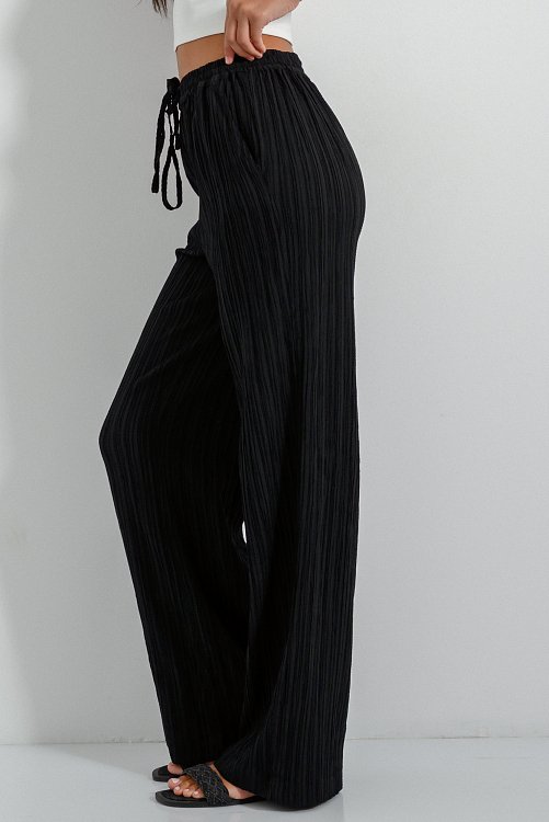 Straight leg trousers with waistband