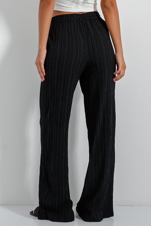 Straight leg trousers with waistband