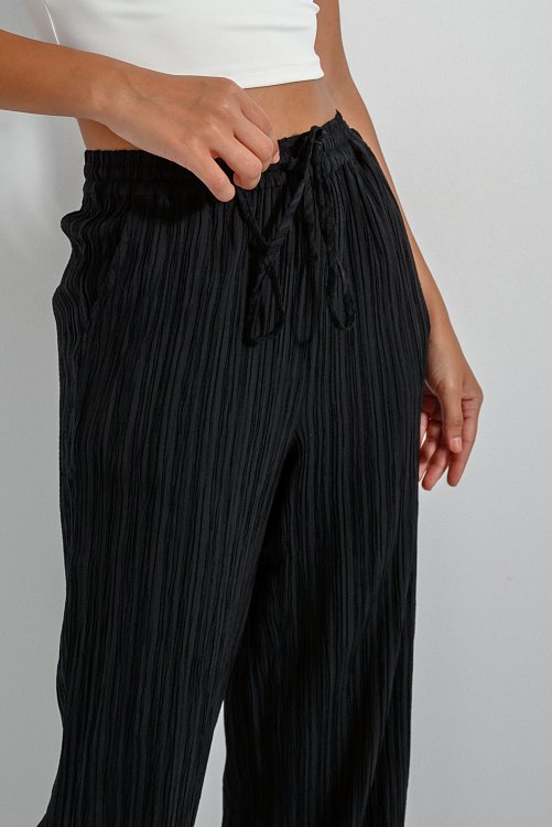 Straight leg trousers with waistband