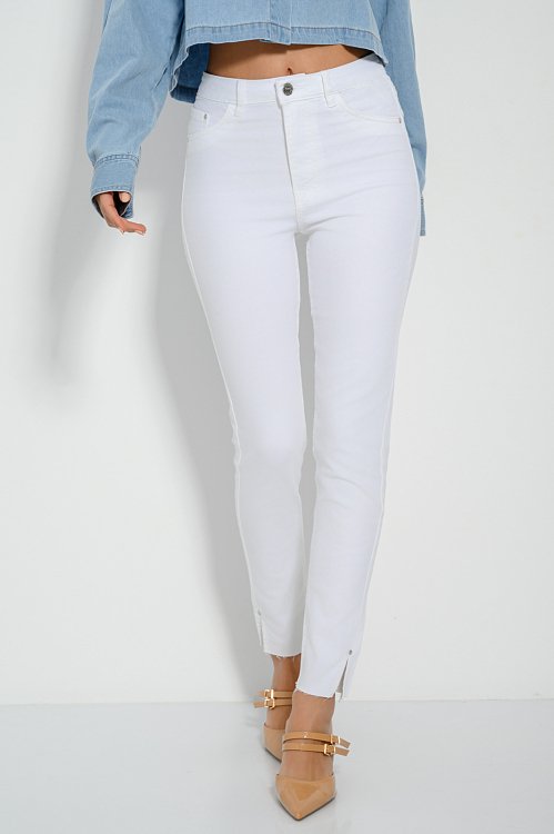 pinkwoman Ψηλόμεσο ντένιμ (WHITE) - 2