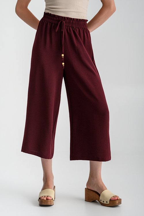 Cullote trousers with cord details