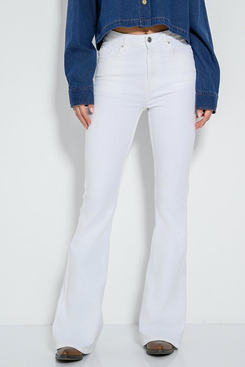 pinkwoman Bootcut ντένιμ (WHITE) - 2