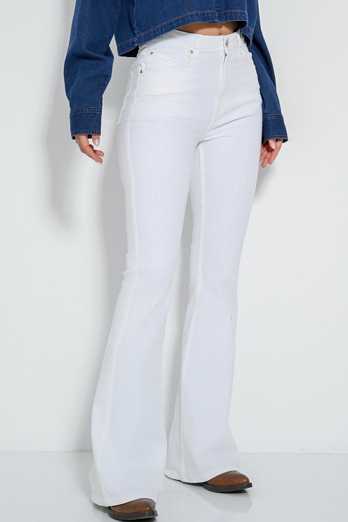 pinkwoman Bootcut ντένιμ (WHITE) - 3