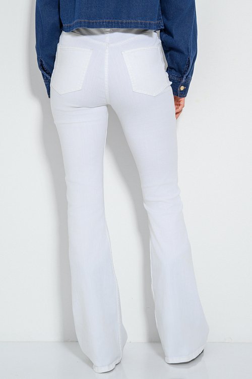 pinkwoman Bootcut ντένιμ (WHITE) - 5