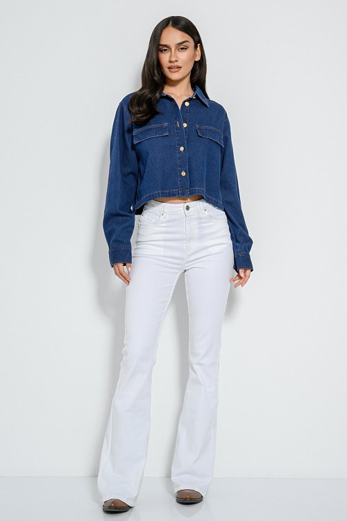 pinkwoman Bootcut ντένιμ (WHITE) - 6