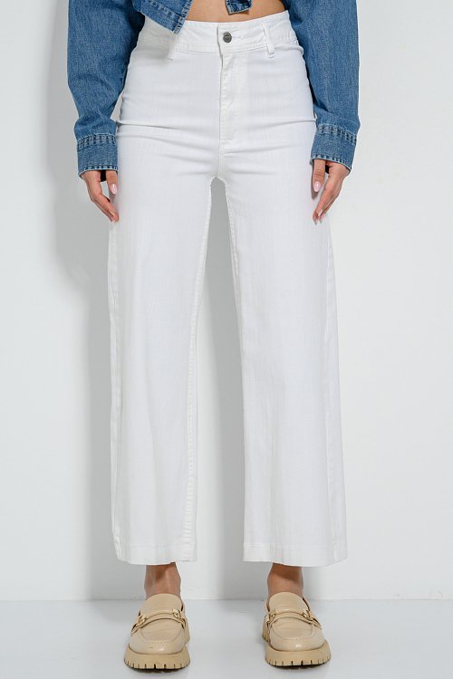 pinkwoman Ντένιμ κιλότ (WHITE) - 2