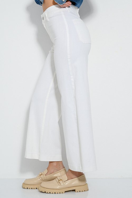 pinkwoman Ντένιμ κιλότ (WHITE) - 3