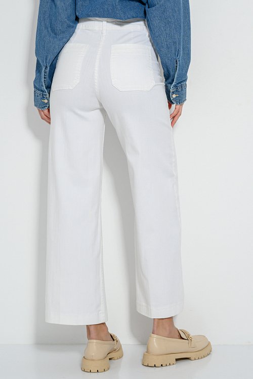 pinkwoman Ντένιμ κιλότ (WHITE) - 4