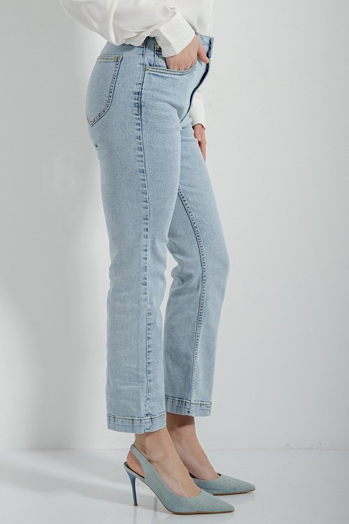 Crop flared denim