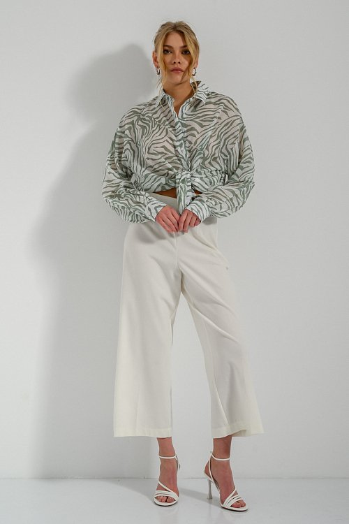 Culottes with pleated details