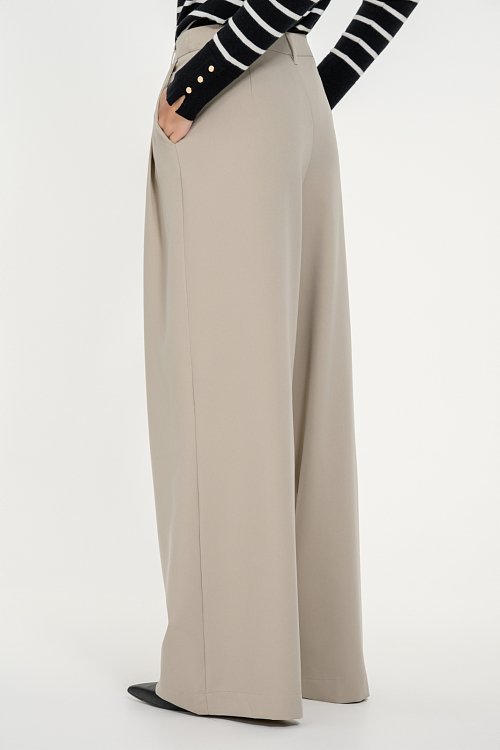 Wide leg παντελόνι με πιέτες