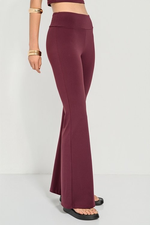 Flared lycra trousers