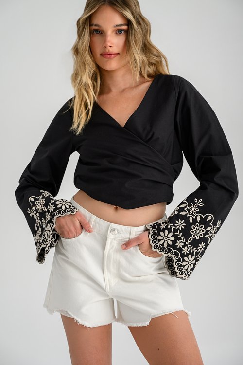 Ντένιμ σορτς με ξέφτια (WHITE)