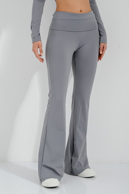 pinkwoman Flared λύκρα παντελόνι (GREY) - 3