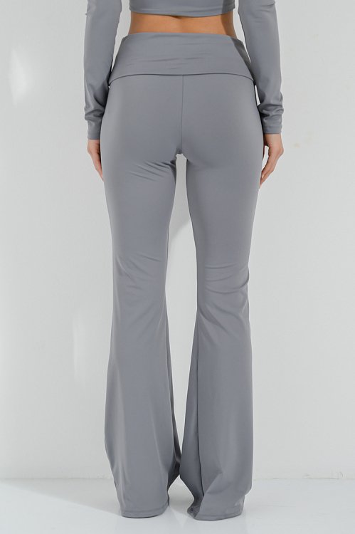 pinkwoman Flared λύκρα παντελόνι (GREY) - 5