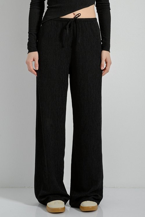 Γκοφρέ wide leg παντελόνι