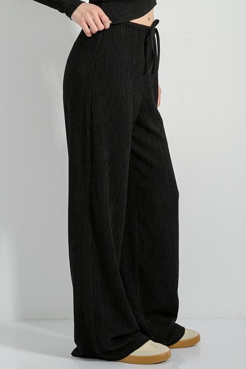 Γκοφρέ wide leg παντελόνι