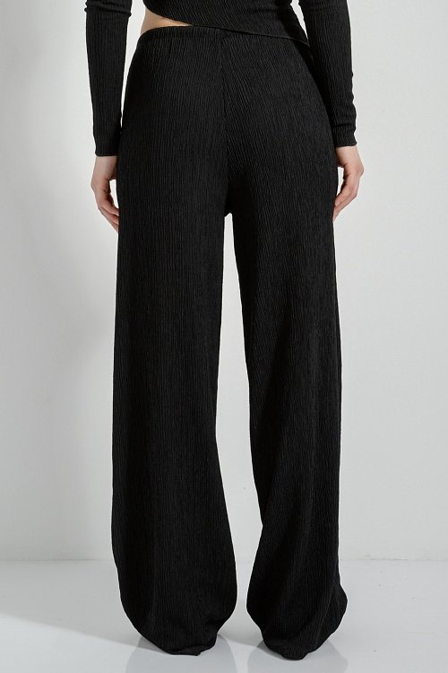 Γκοφρέ wide leg παντελόνι