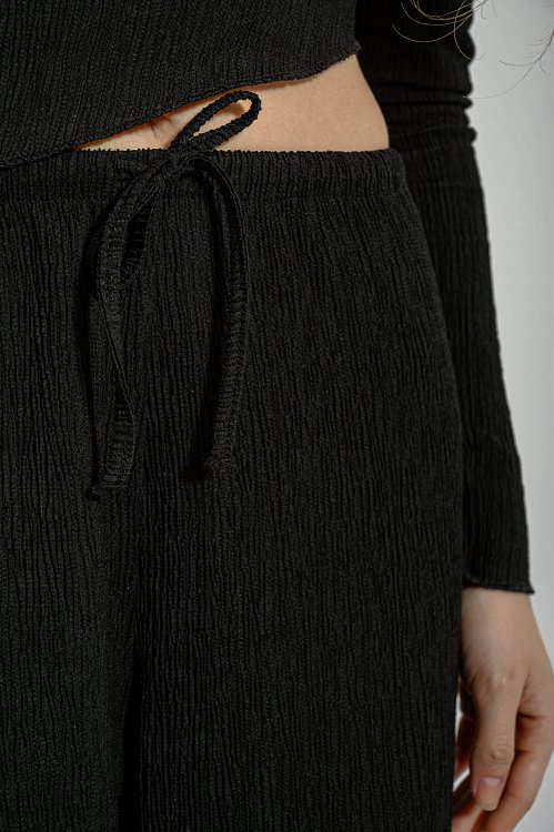 Γκοφρέ wide leg παντελόνι