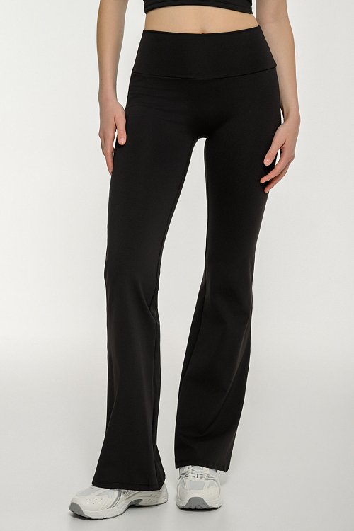 pinkwoman Flared λύκρα παντελόνι (BLACK) - 2