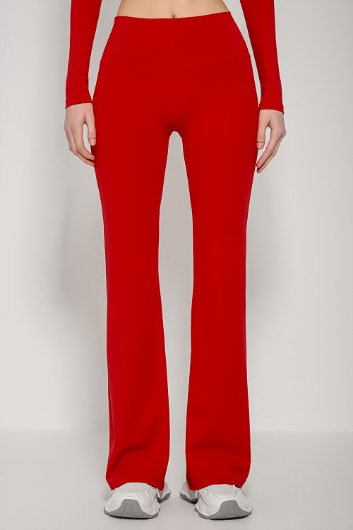 pinkwoman Flared λύκρα παντελόνι (RED) - 2