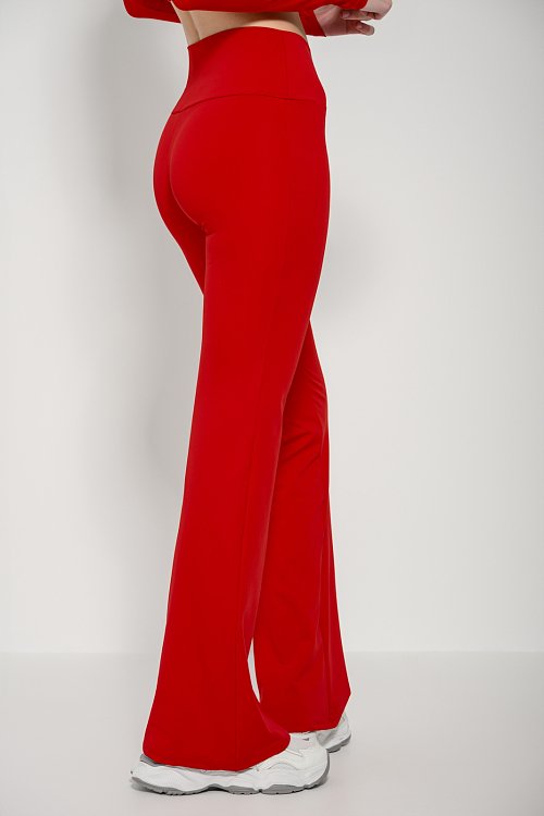 pinkwoman Flared λύκρα παντελόνι (RED) - 4