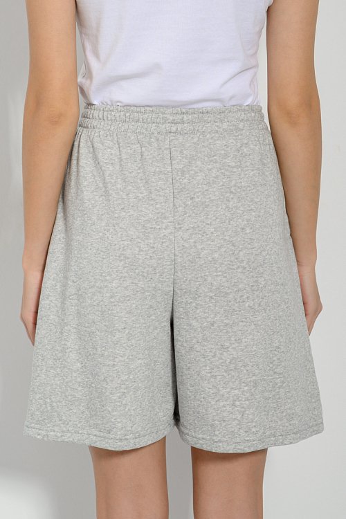 pinkwoman Φούτερ βερμούδα με τσέπες (GRAY MARL) - 6