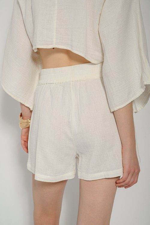 pinkwoman Σορτς με λάστιχο (OFF WHITE) - 5