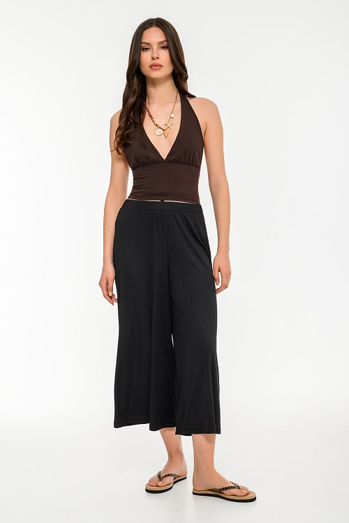 High rise culotte trousers