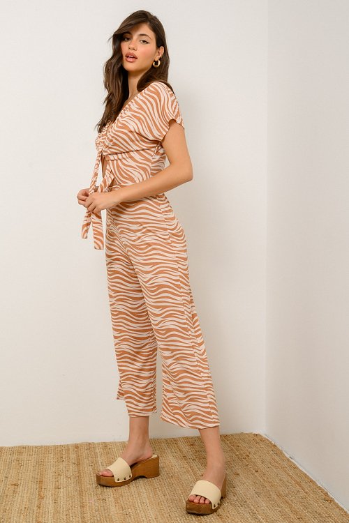 Ρούχα>Παντελόνια>Παντελόνια Ολόσωμη φόρμα με zebra print (MULTI)