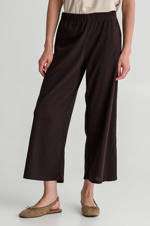 Γκοφρέ παντελόνα κιλότ (BROWN)