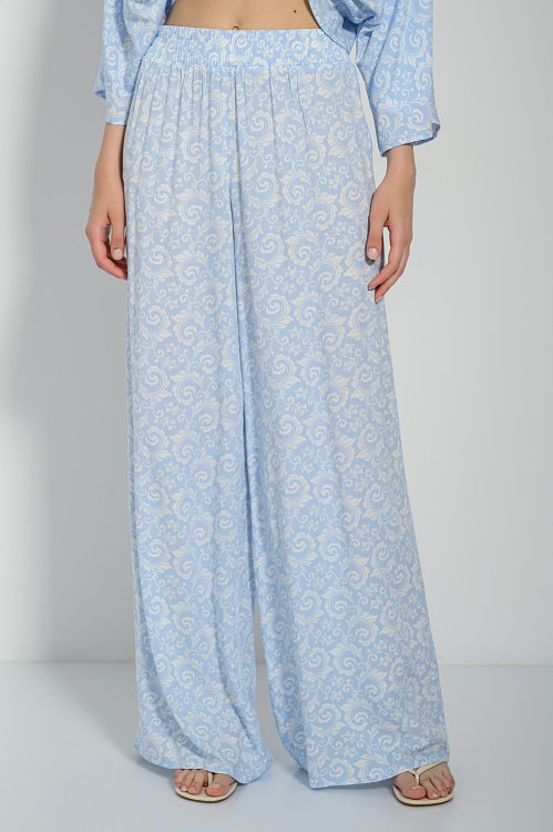 pinkwoman Wide leg παντελόνα με λαχούρια (MULTI) - 2