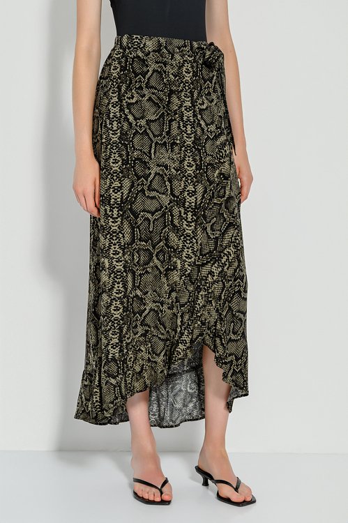Midi cruise skirt with boho print