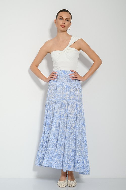 Midi paisley cloche skirt