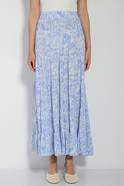Midi paisley cloche skirt