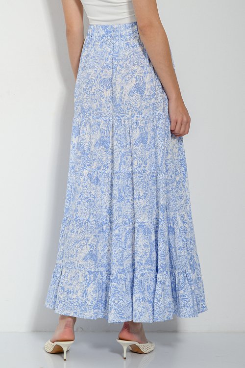 Midi paisley cloche skirt