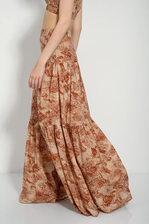 Maxi κλος φούστα με print