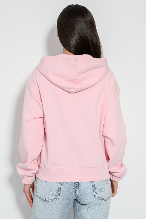 pinkwoman Φούτερ ζακέτα με κουκούλα (PINK) - 5