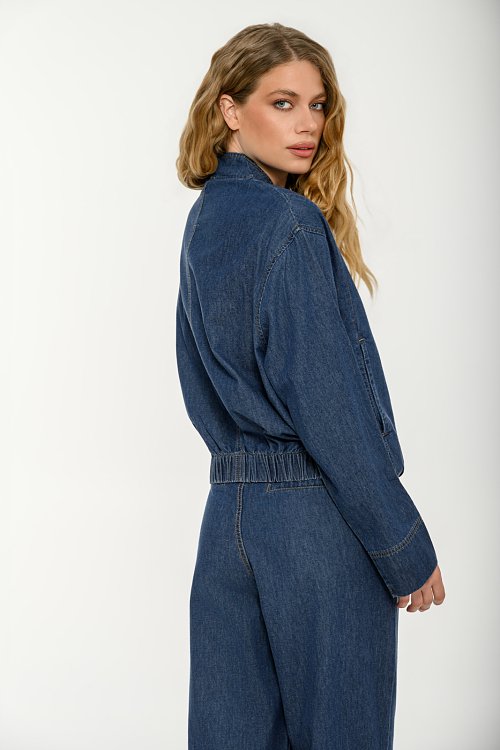 Ντένιμ bomber τζάκετ (DARK BLUE) φωτογραφία