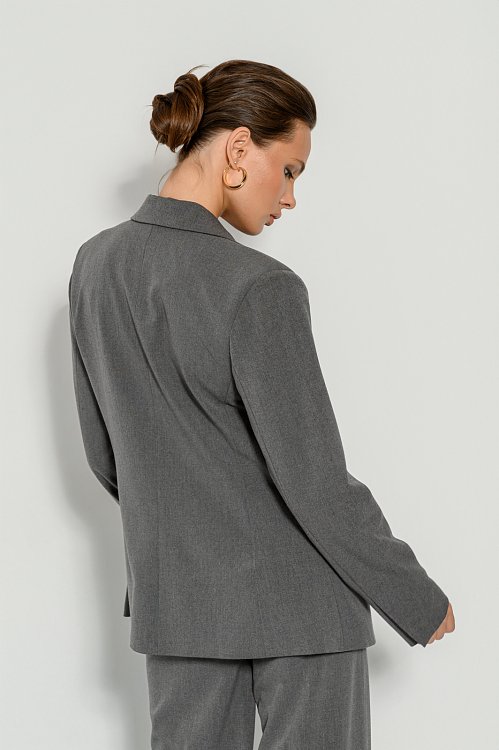 Blazer with shoulder pads