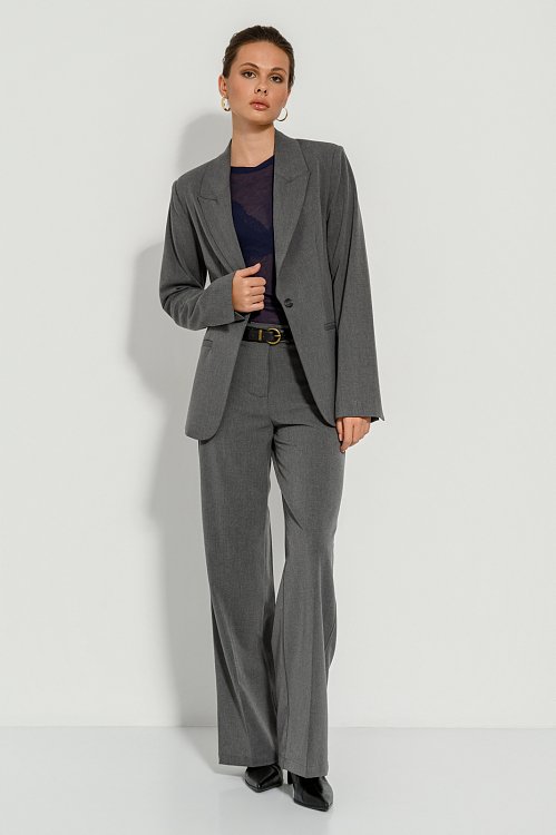 Blazer with shoulder pads