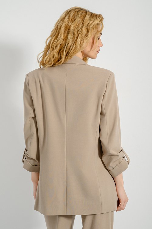 pinkwoman Μπλέιζερ με μανίκι που μαζεύεται (BEIGE) - 5