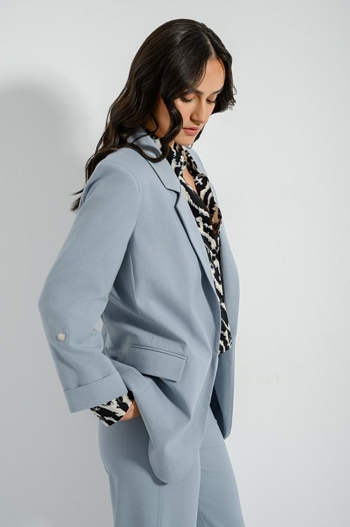 Blazer with rolled up sleeves